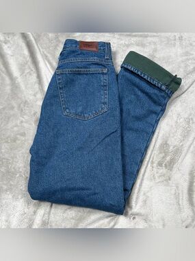 LL Bean Double L Fleece Lined Jeans Mens 30x31 Blue Classic Fit Denim 162343